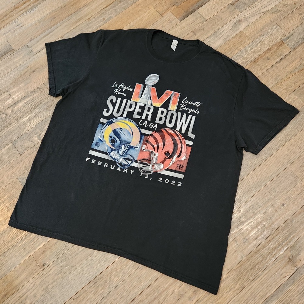 Los Angeles Rams Cincinnati Bengals‎ Shirt 2XL NFL Football Super Bowl LVI 2022